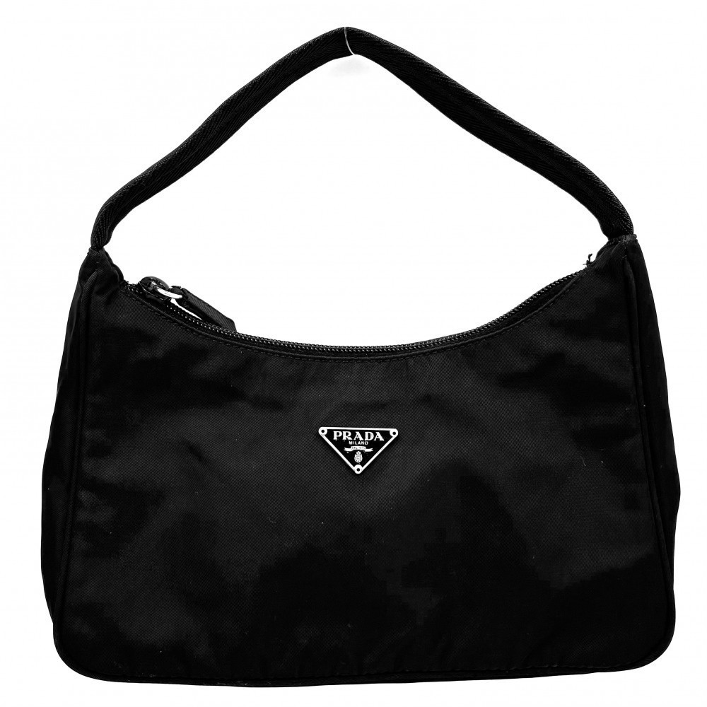 Prada Triangle Logo Mini Bag Accessory Pouch Nylo… - image 1
